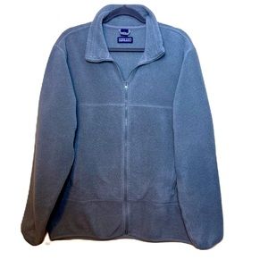 SOLD Lands End Sz 42-44 Tall Green Polartec Mens Long Sleeve 1/2 Zip Fleece